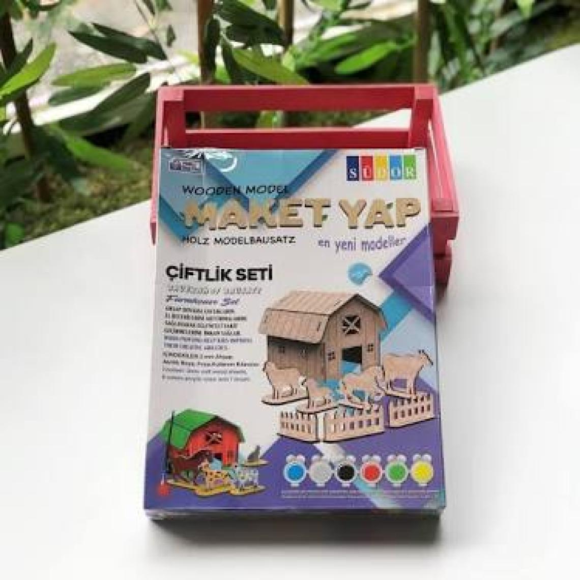 Südor Ahşap Maket Çiftlik Boyama Seti 12X14X18 cm N:MD206