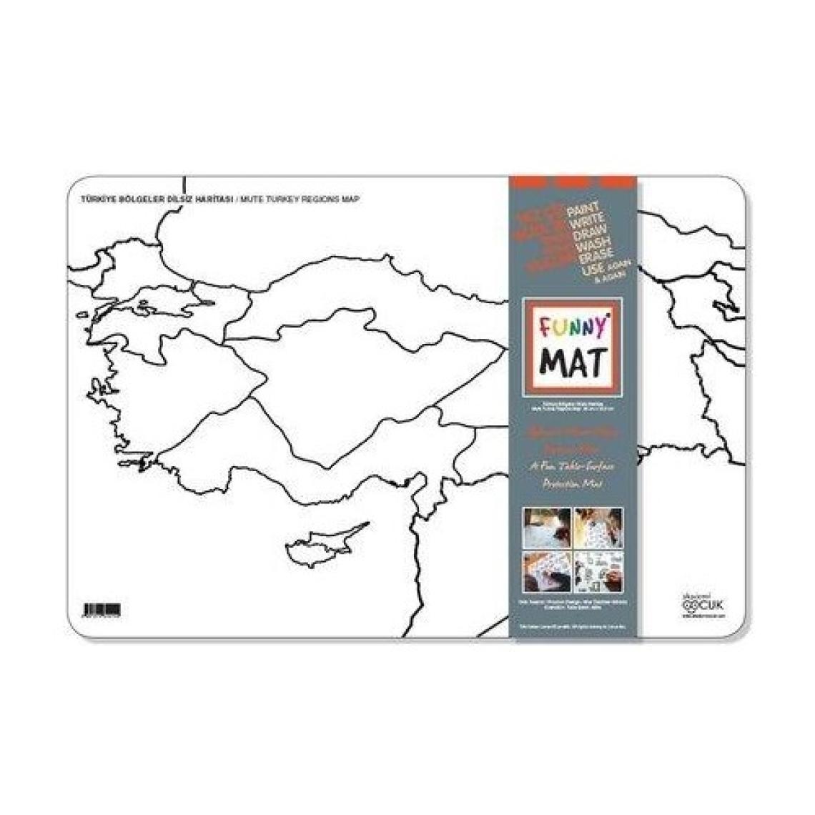 Akademi Çocuk-Funny Mat - Türkiye Bölgeler Dilsiz Haritası