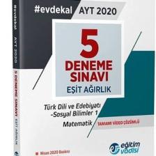 Eğitim Vadisi Yayınları AYT Eşit Ağırlık 5 Deneme Sınavı Tamamı Video Çözümlü