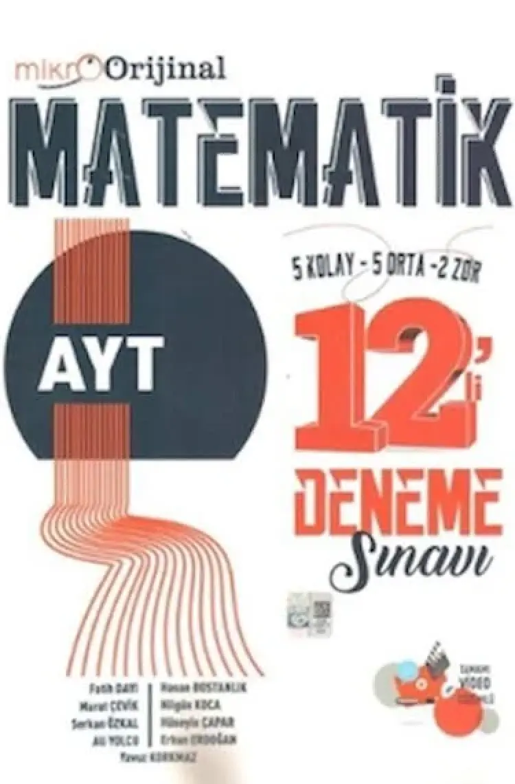Orijinal Yayınları  Mikro AYT Matematik 12'Li Deneme Sınavı