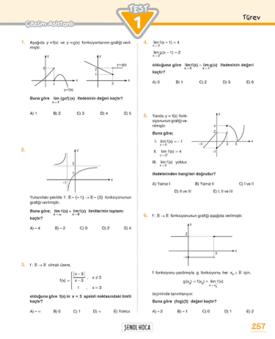 Şenol Hoca Yayınları YKS AYT İleri Matematik Çözüm Asistanlı Soru Bankası 2. Oturum - Şenol Aydın