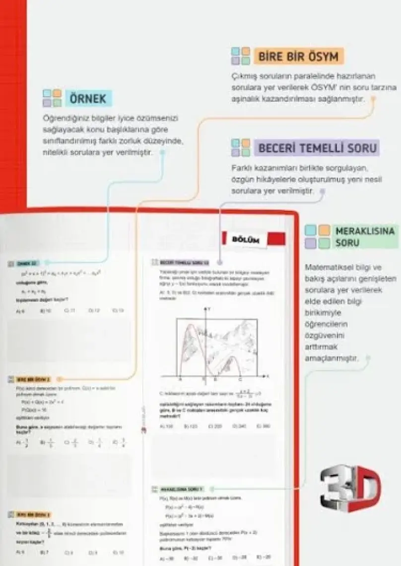 3D Yayınları AYT Matematik Video Destekli Defter