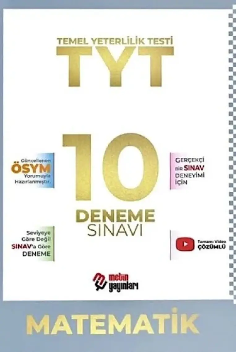 Metin TYT Matematik 10 Deneme Sınavı