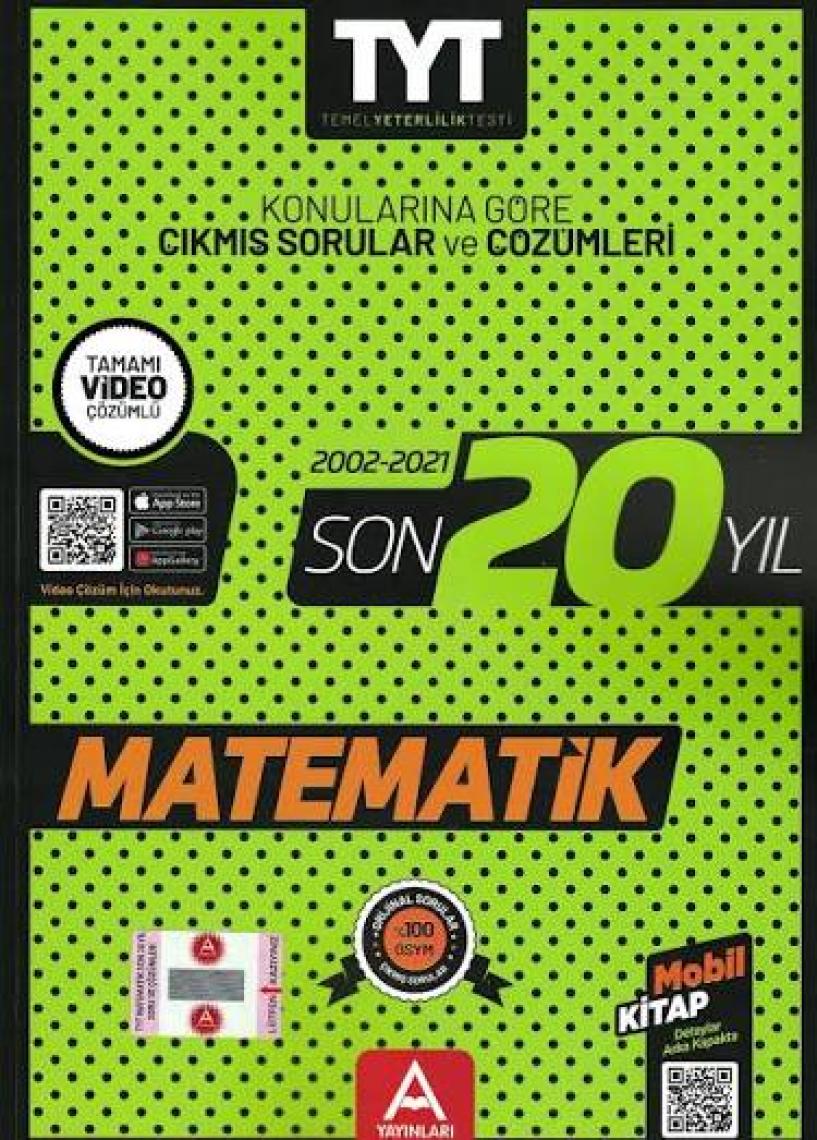 A Yayınları TYT Matematik Son 20 Yıl Çıkmış Sorular