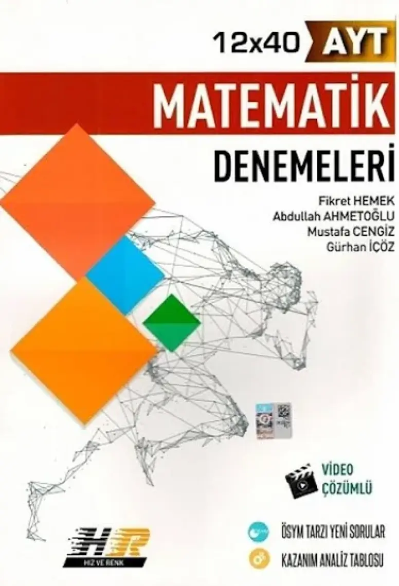 Hız ve Renk Yayınları AYT Matematik 12x40 Denemeleri