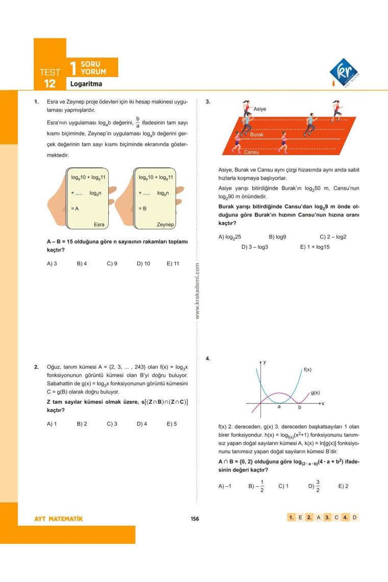 Eyüp B. AYT Matematik Soru Bankası