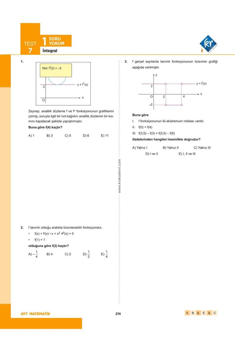 Eyüp B. AYT Matematik Soru Bankası
