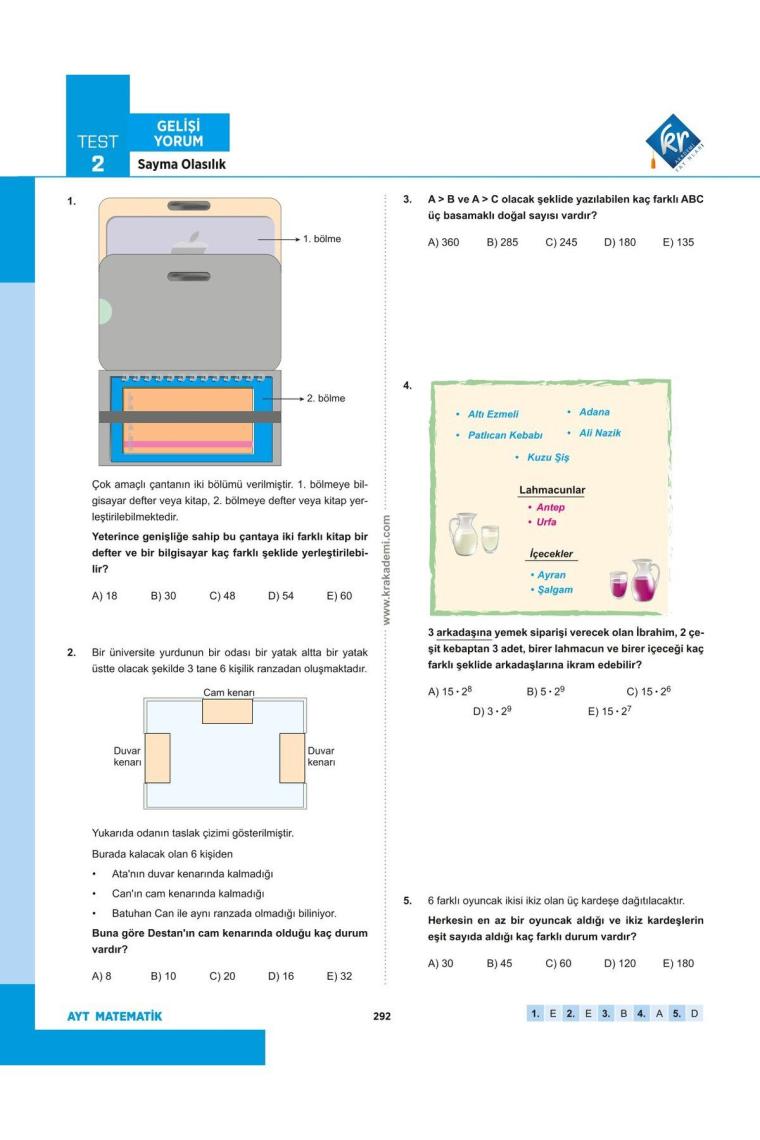 Eyüp B. AYT Matematik Soru Bankası
