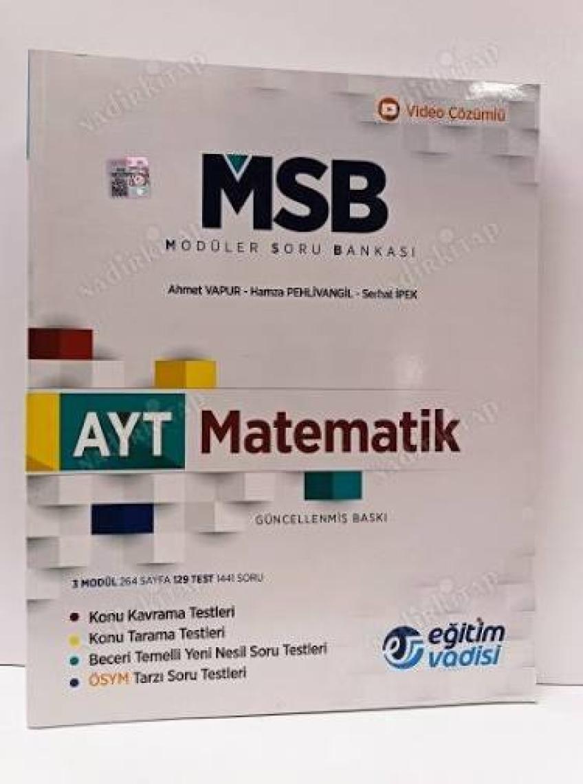 Eğitim Vadisi Yayınları AYT Matematik Modüler Soru Bankası Video Çözümlü