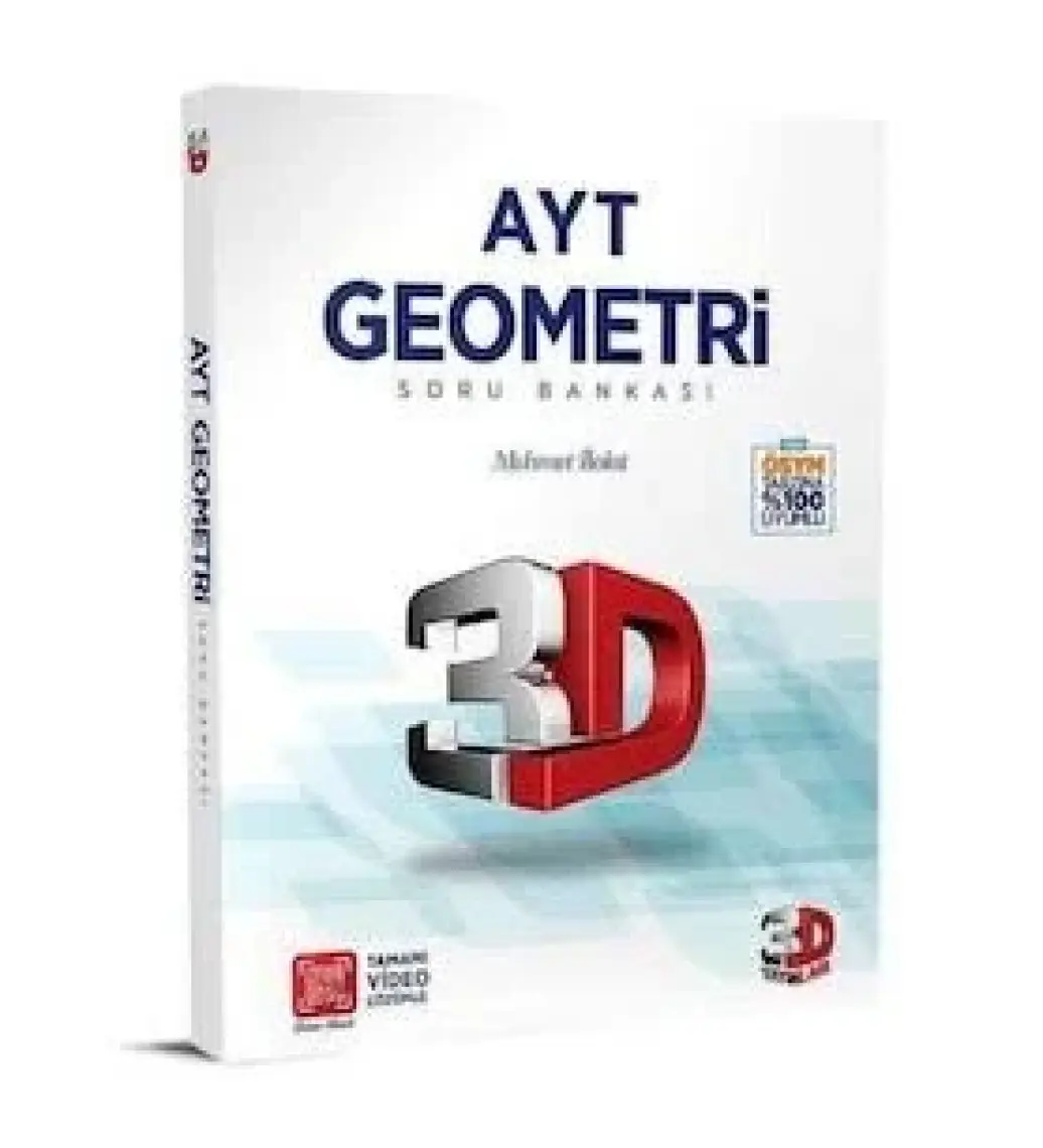 3D Yayınları AYT Geometri Soru Bankası Tamamı Video Çözümlü