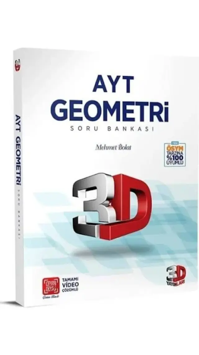 3D Yayınları AYT Geometri Soru Bankası Tamamı Video Çözümlü