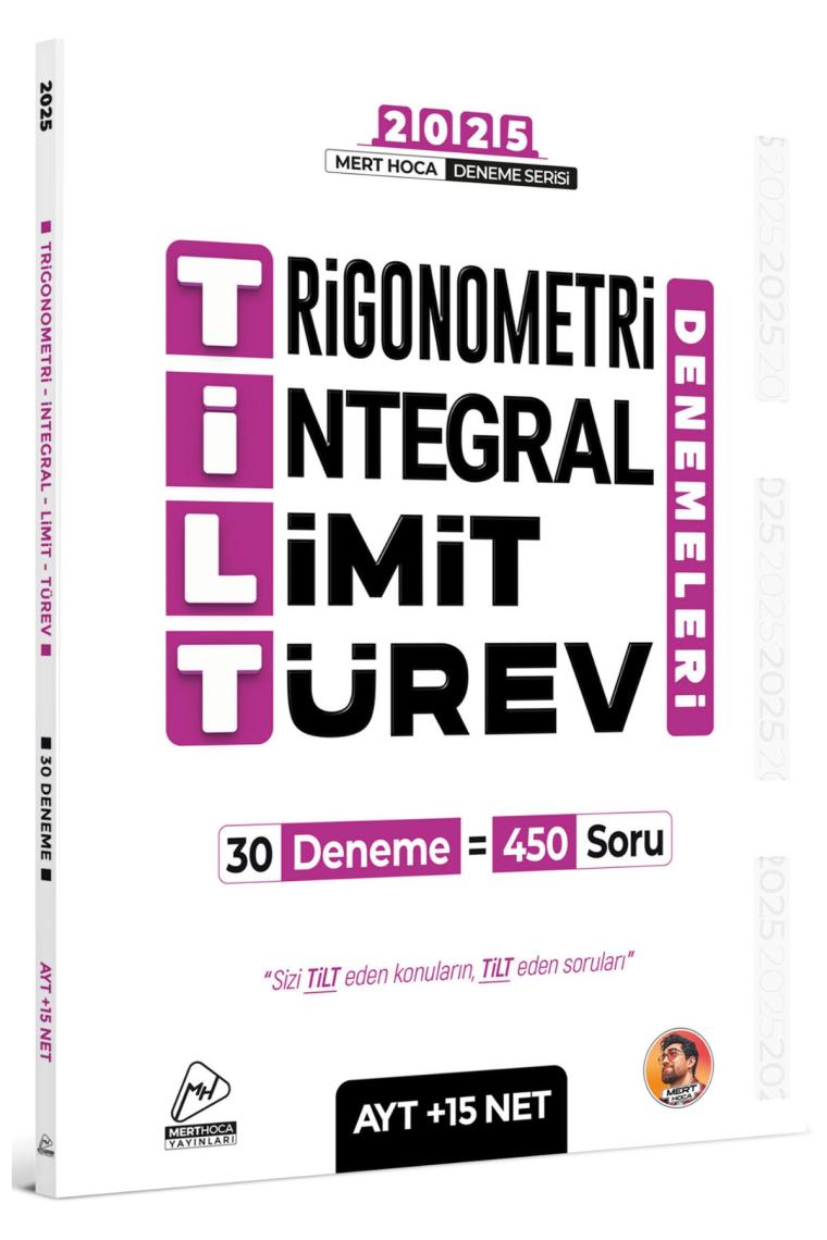 Mert Hoca Yayınları AYT Trigonometri İntegral Limit Türev 30'lu Deneme