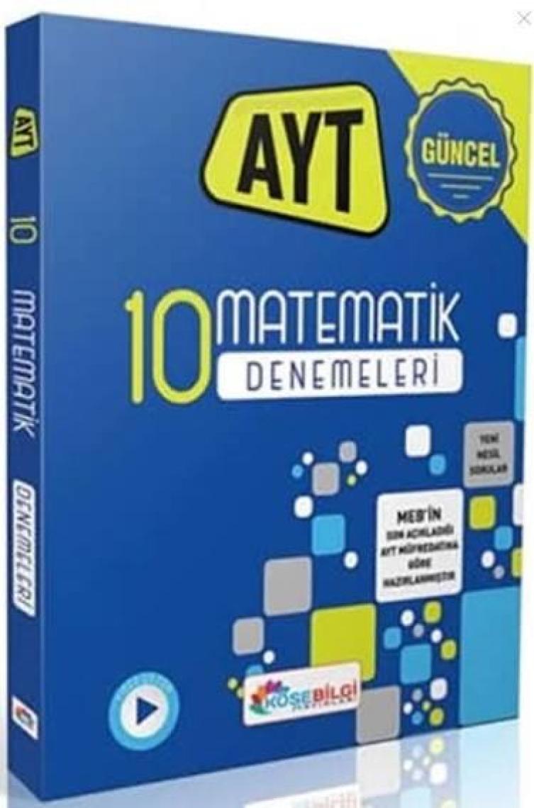 Köşebilgi Yayınları  AYT Matematik 15 Deneme