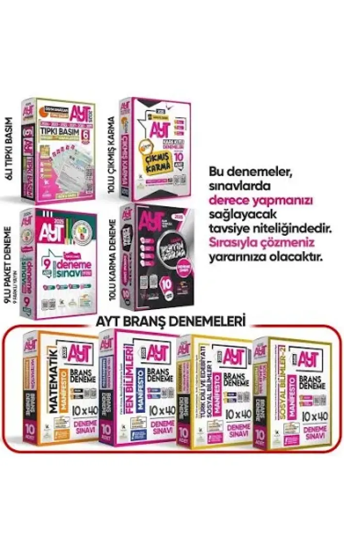 İnformal Yayınları 2025 AYT ÖSYM Çıkmış Soru Tıpkı Basım Türkiye Geneli Dijital Çözümlü 6lı Paket Deneme