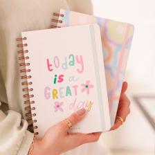 Matt Notebook A5 15X21 cm Spiralli Lastikli 2'li Tarihsiz Not Defteri Seti 1 Kareli 1 Çizgili