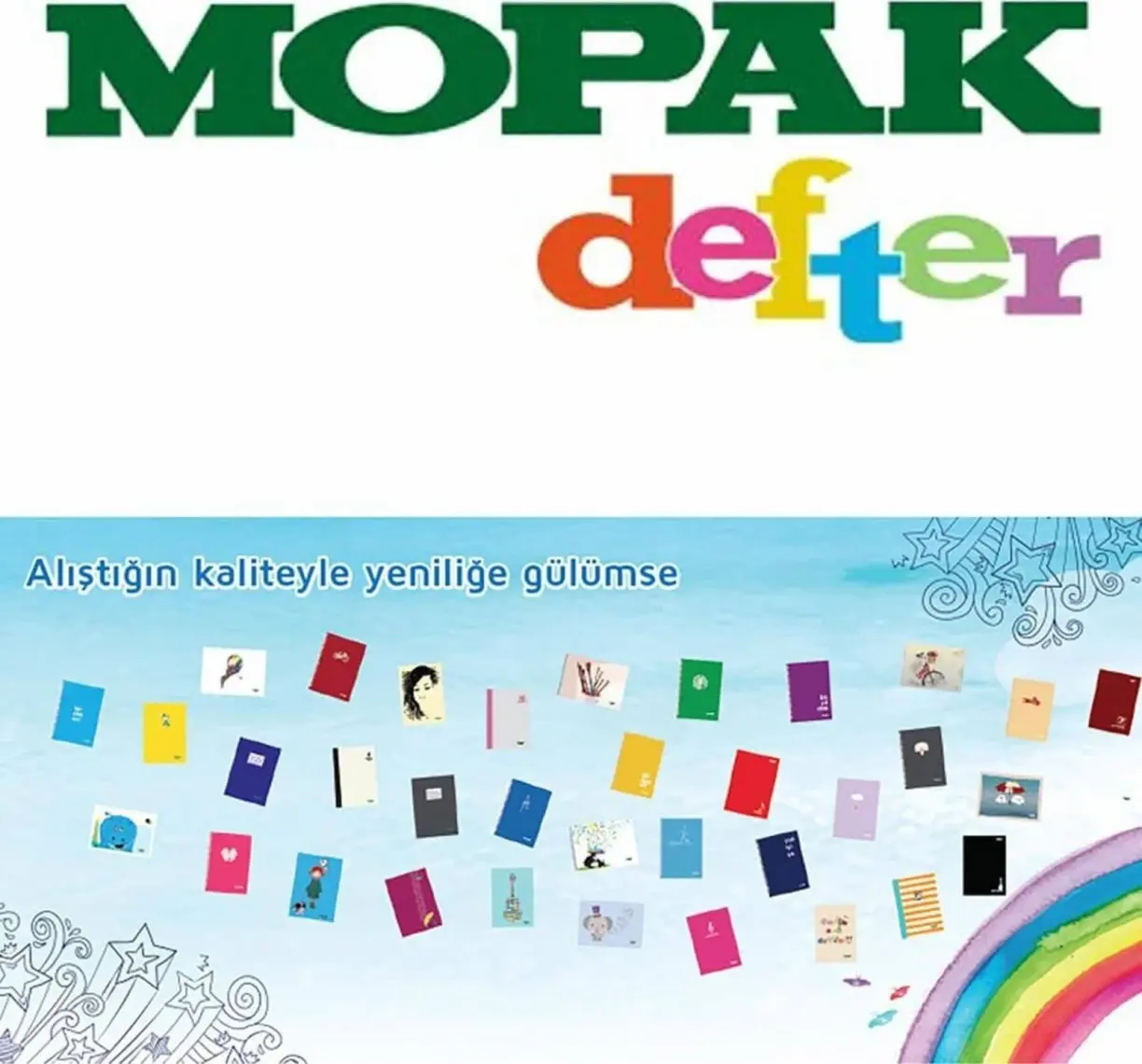 Mopak A4 96 Yaprak Çizgili Karton Kapak Okul Defteri