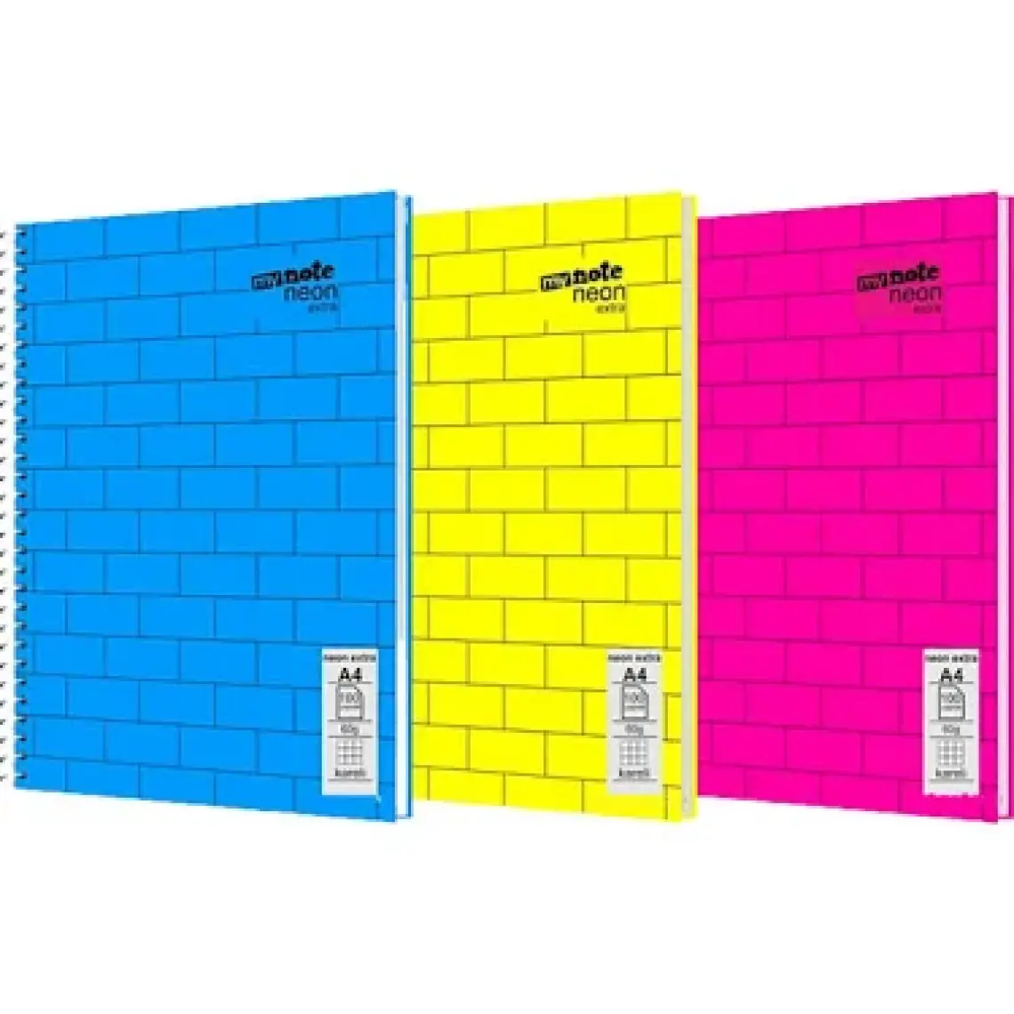 Mynote Neon Extra 100 Yaprak A4 Kareli Defter
