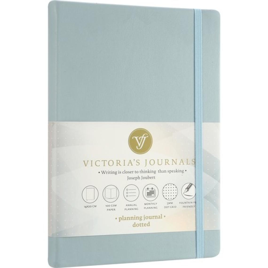 Victoria's Journals Venzi Classic Noktalı Defter Pastel Mavi 14 x 20 cm