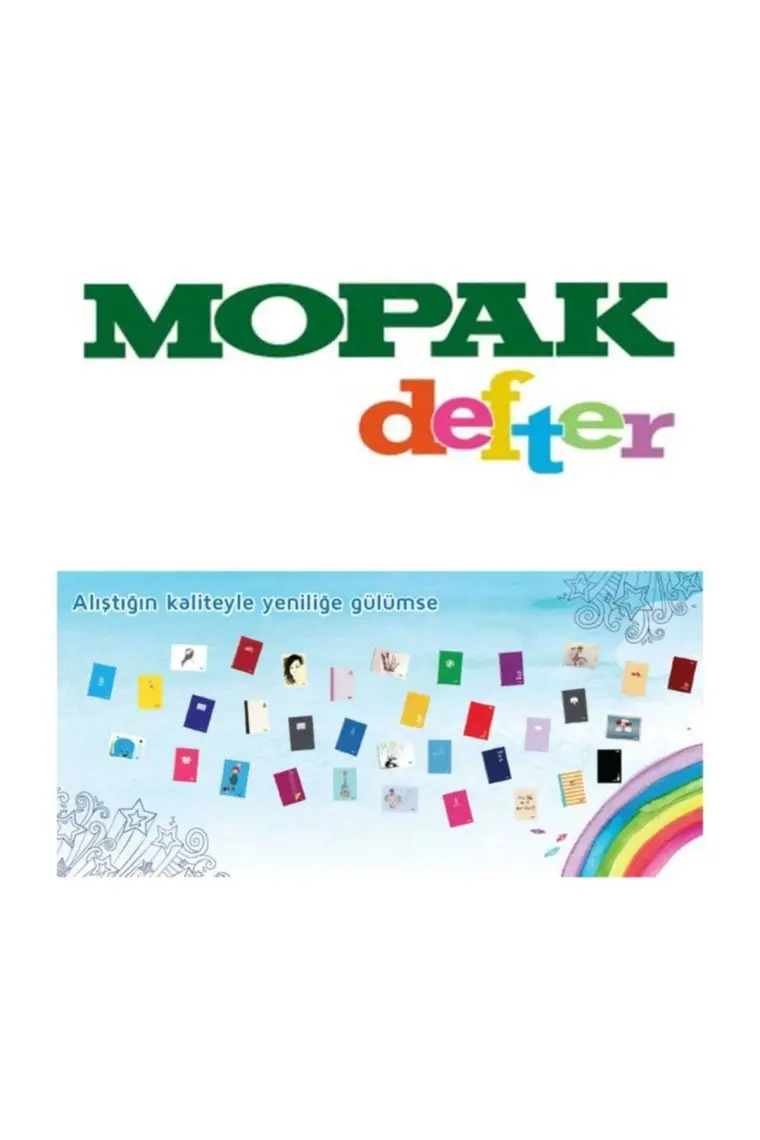 Mopak A4 Çizgili 80 Yaprak Karton Kapak
