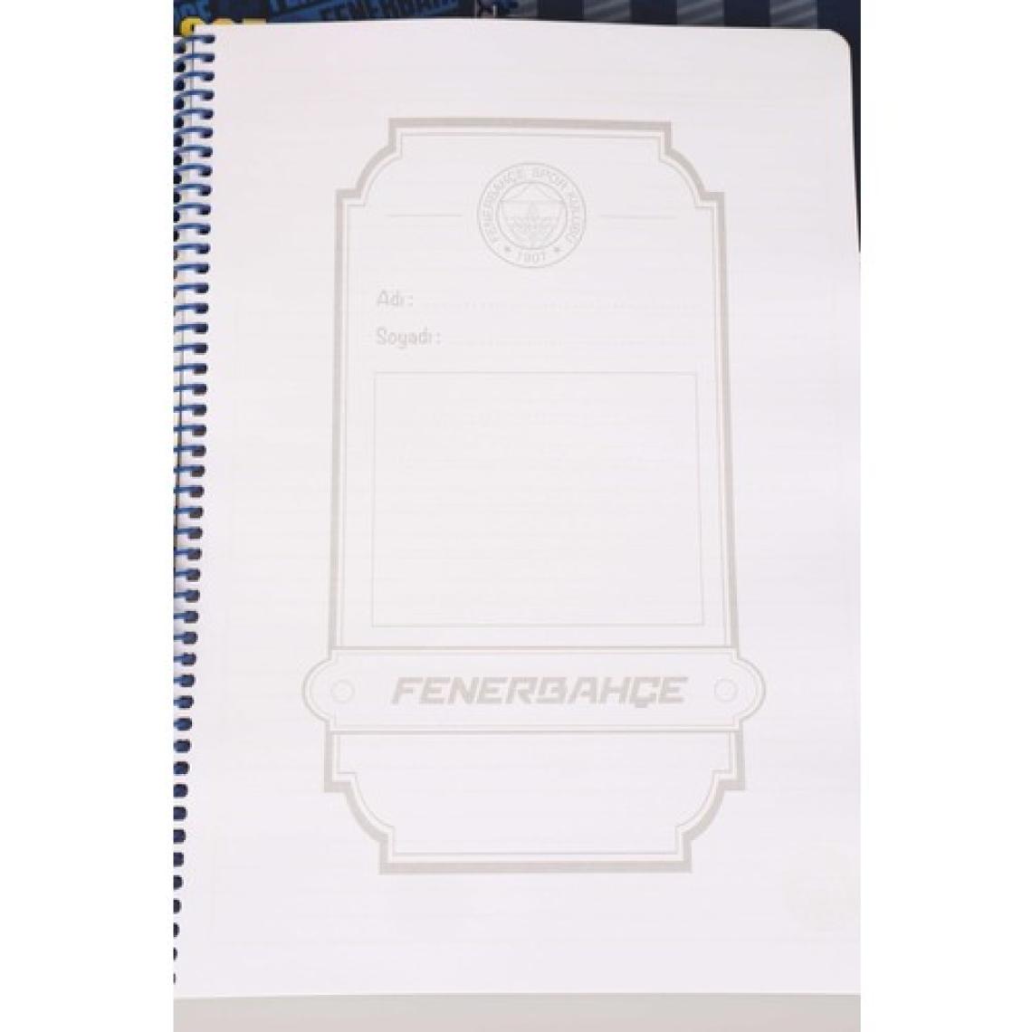 Fenerbahçe Lisanslı Fenerbahçe"tekli" Spırallı Çizgili A4 Karton Kapak 72 Yaprak Defter