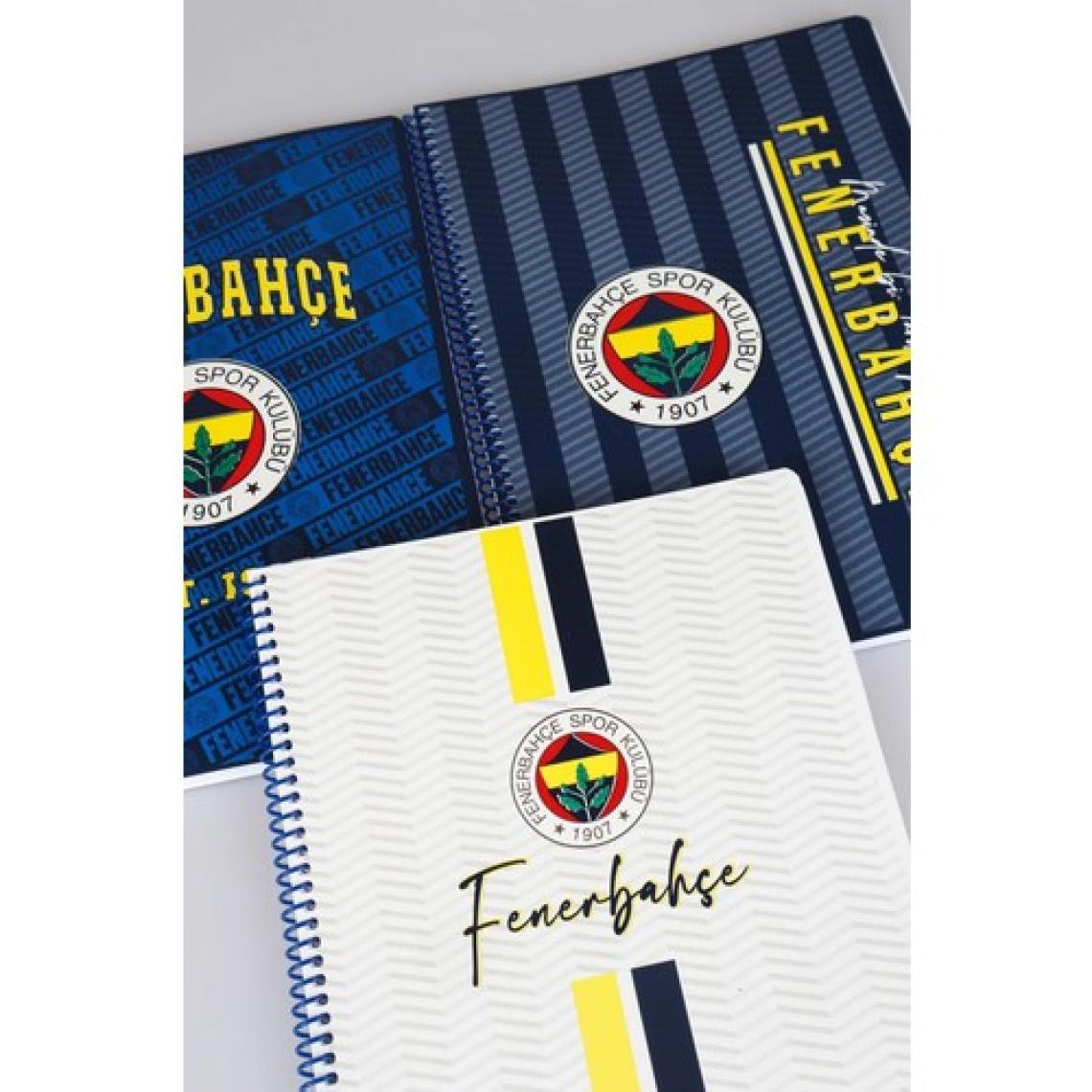 Fenerbahçe Lisanslı Fenerbahçe"tekli" Spırallı Çizgili A4 Karton Kapak 72 Yaprak Defter