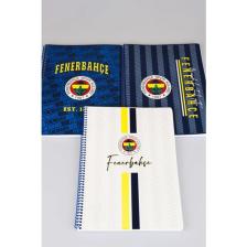 Fenerbahçe Lisanslı Fenerbahçe"tekli" Spırallı Çizgili A4 Karton Kapak 72 Yaprak Defter