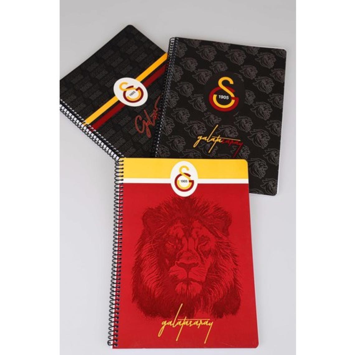 Galatasaray Lisanslı Galatasaray "tekli" Spırallı Çizgili A4 Karton Kapak 72 Yaprak Defter