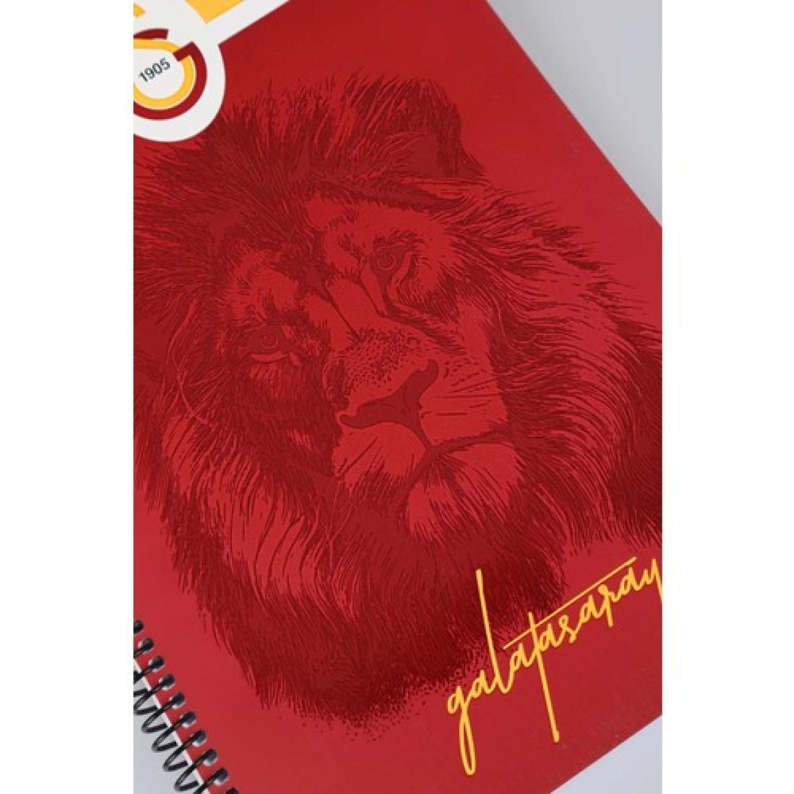 Galatasaray Lisanslı Galatasaray "tekli" Spırallı Çizgili A4 Karton Kapak 72 Yaprak Defter