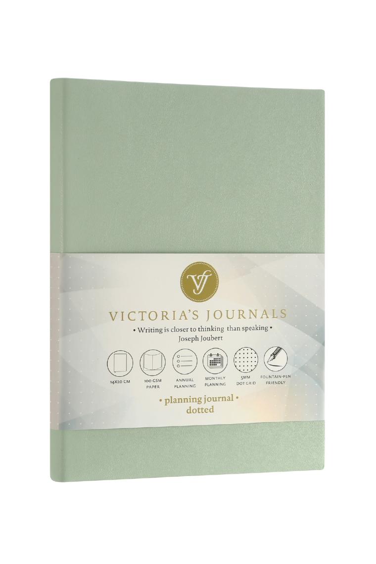 Victoria's Journals Smyth Pastel Noktalı Defter Yeşil 15 x 21 cm