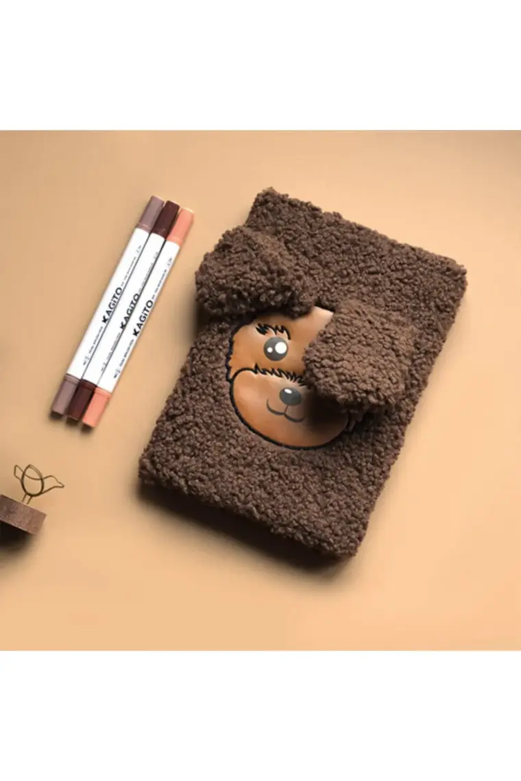 Kagito Köpek Peluş Çizgili Defter A5
