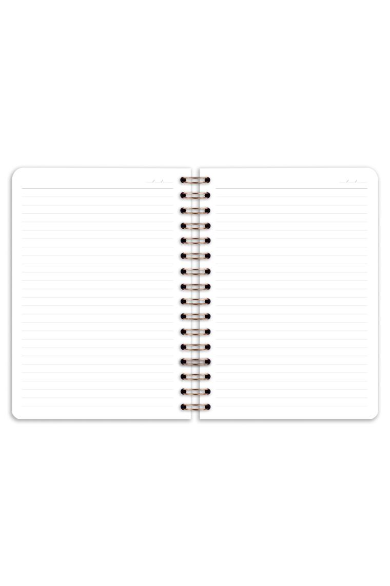 Matt Notebook A5 15X21 cm Spiralli Lastikli Çizgili Tarihsiz Not Defteri