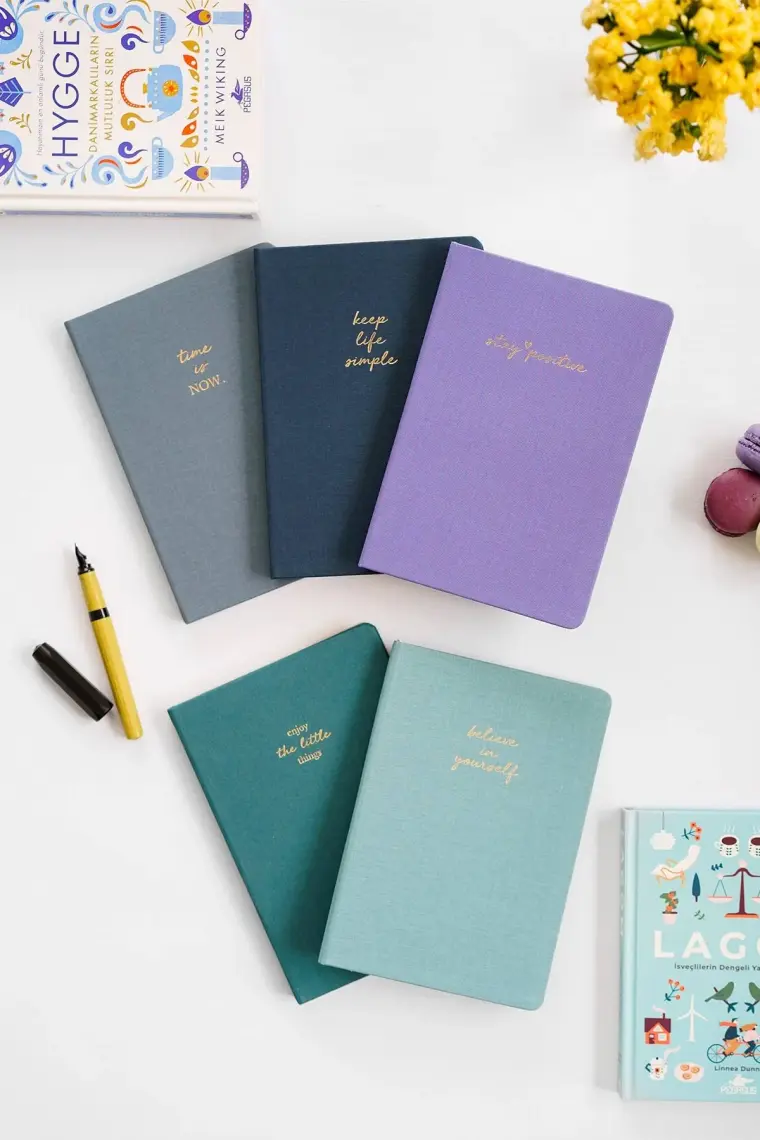Matt Notebook Sert Kapak Noktalı Defter Lila 14 x 20 cm