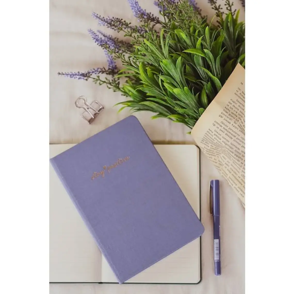 Matt Notebook Sert Kapak Noktalı Defter Lila 14 x 20 cm