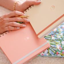 Matt Notebook 15X15 cm Kare 2'li Set Spiralli Çizgili Tarihsiz Not Defteri Gökkuşağı