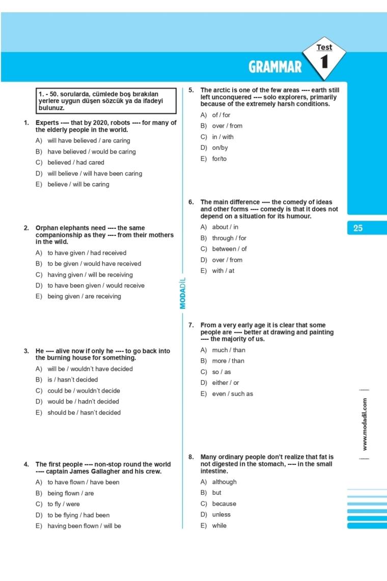 Advanced English Tests Yds-yökdil Soru Bankası