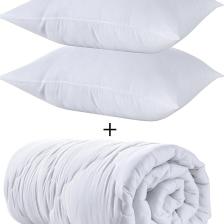 Microfiber Çift Kişilik Yorgan +2 Yastık Hediyeli