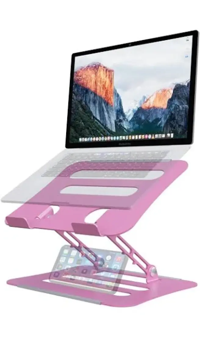 Jön Metal Katlanabilir Telefon Tutuculu Tüm Modellerle Uyumlu Ayarlanabilir Notebook Laptop Standı Yükseltici