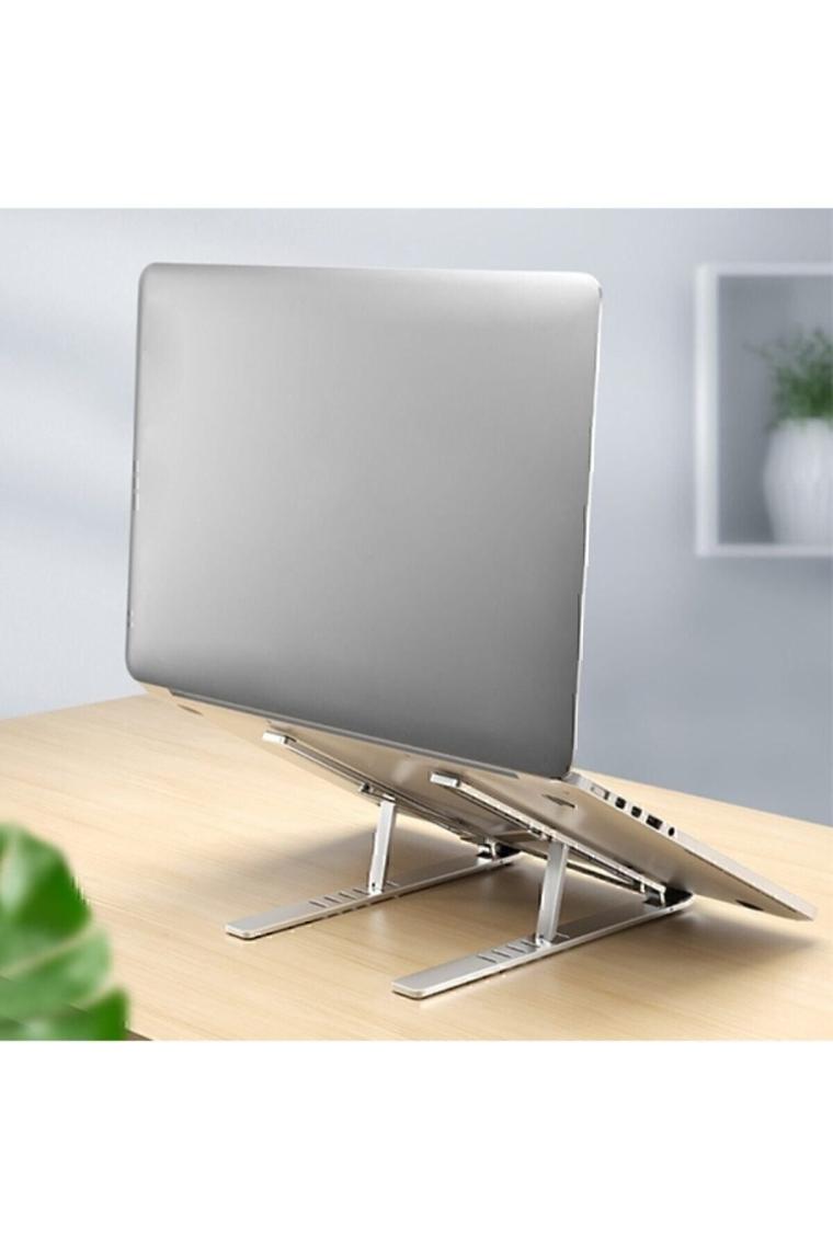 Plastik Beyaz Veya Siyah Renk Katlanabilir Ayarlı Dizüstü Laptop Standı