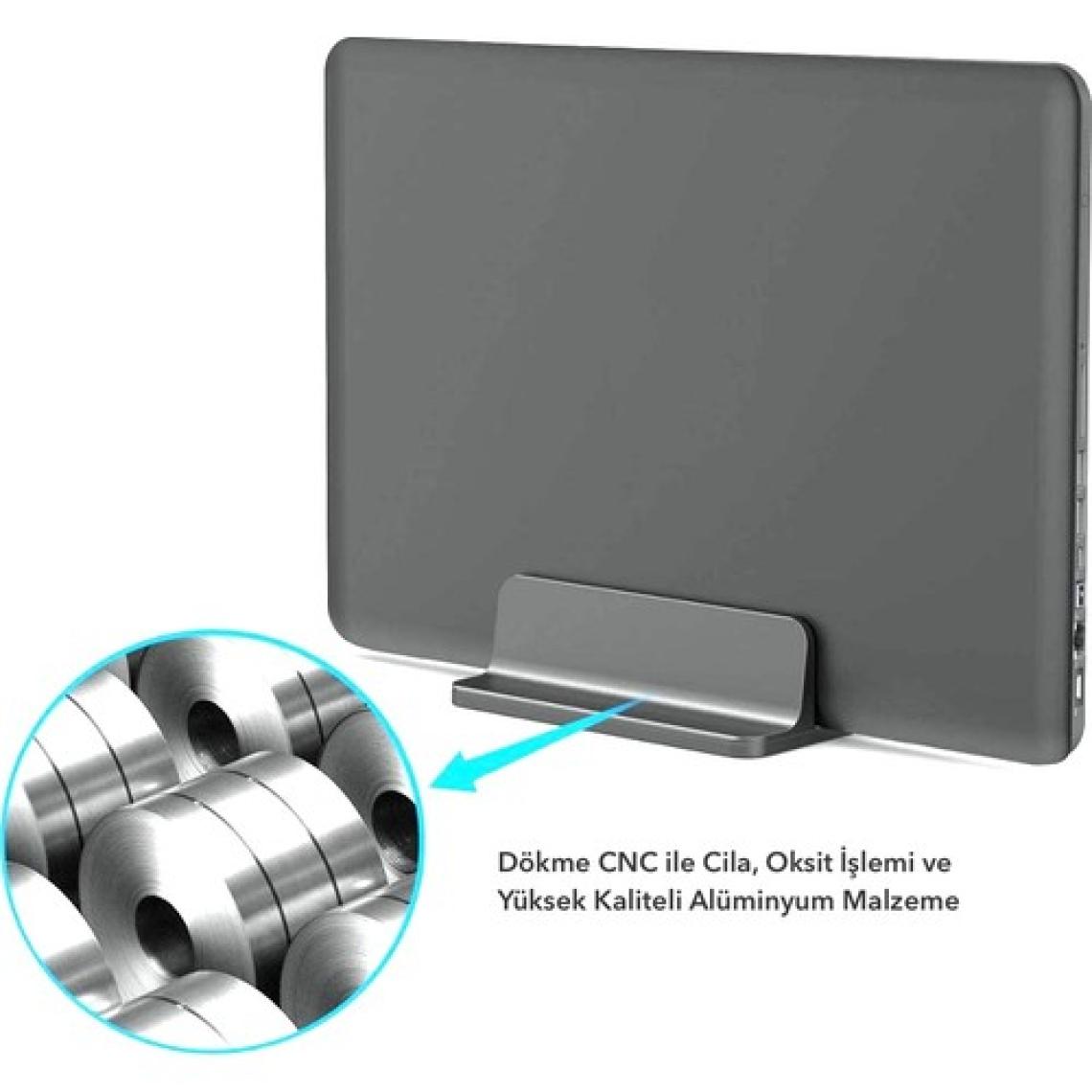 iDock N17 Dikey Genişliği Ayarlı Laptop Macbook Bilgisayar Standı Space Gray