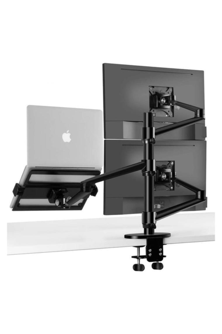 Std7093 10"-27" Uyumlu  Notebook Stand Ve Vesa Monitör Tutucu Çift Kol