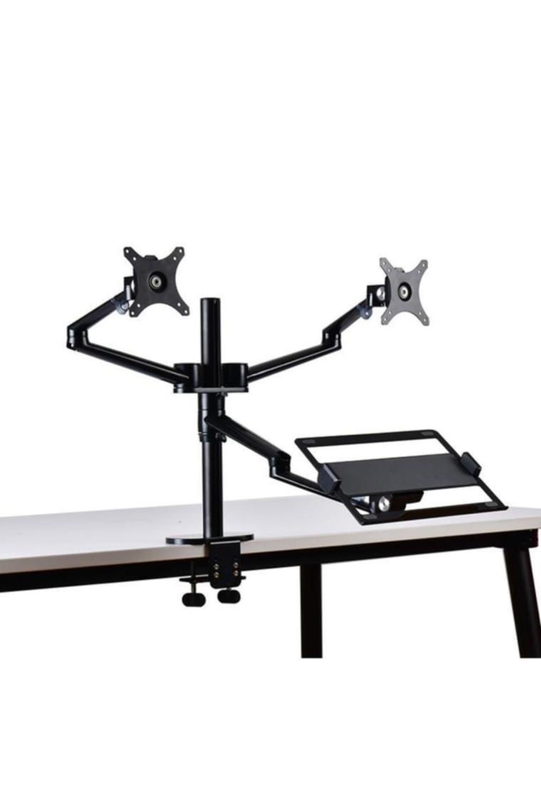 Std7093 10"-27" Uyumlu  Notebook Stand Ve Vesa Monitör Tutucu Çift Kol
