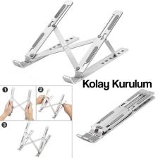 McStorey Laptop Standı Macbook Notebook Uyumlu Katlanabilir Taşınabilir Metal Standı