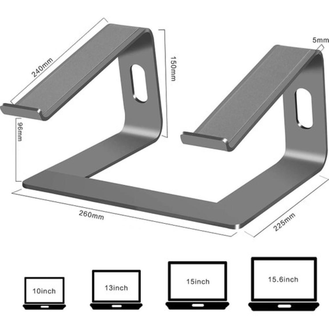 iDock M5 Alüminyum Ergonomik Macbook Bilgisayar Standı Space Gray