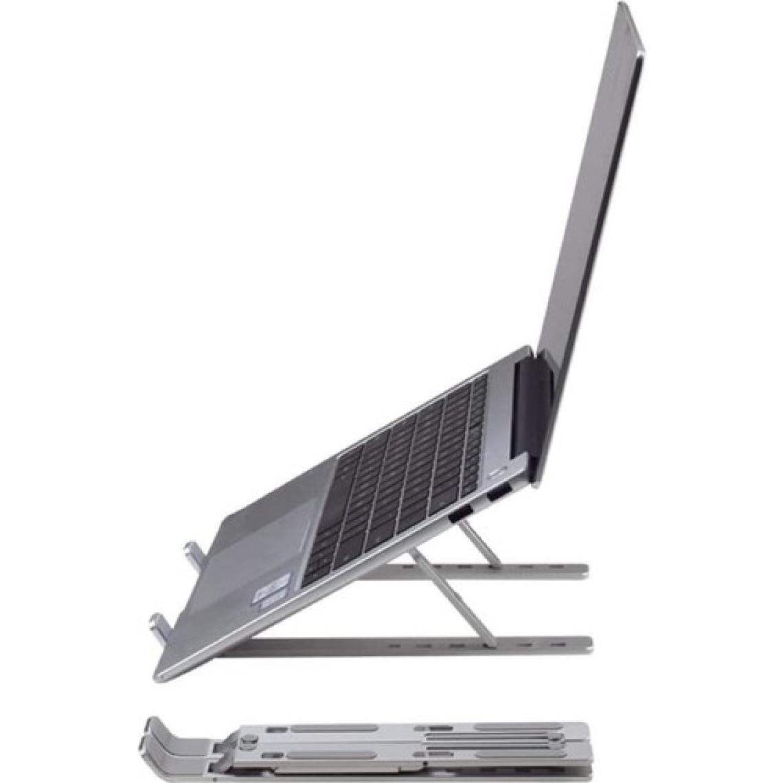 Smartgift Tek Katlı Ayarlanabilir Notebook Laptop Alüminyum Stand- Gümüş