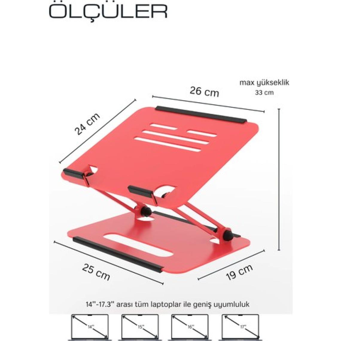 Mufamet Basic 2 Tüm Modellerle Uyumlu Çelik Sınırsız Açıda Kolay Ayarlanır Laptop Standı Yükseltici