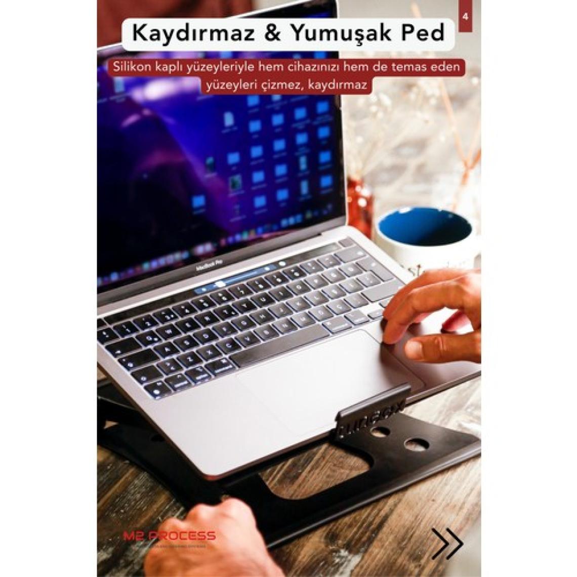 Tuneex Unlımıted - Tüm Modellerle Uyumlu Sınırsız Kademeli Çelik Notebook Laptop Standı Yükseltici Altlık