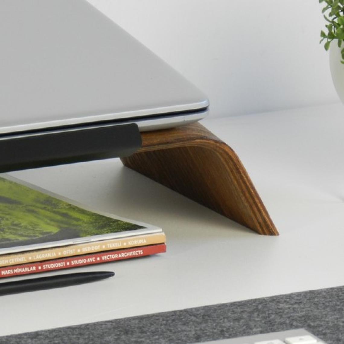 Fagus Wood Doğal Ağaç Laptop Masa Standı ve Yükseltici Notebook Tutucu