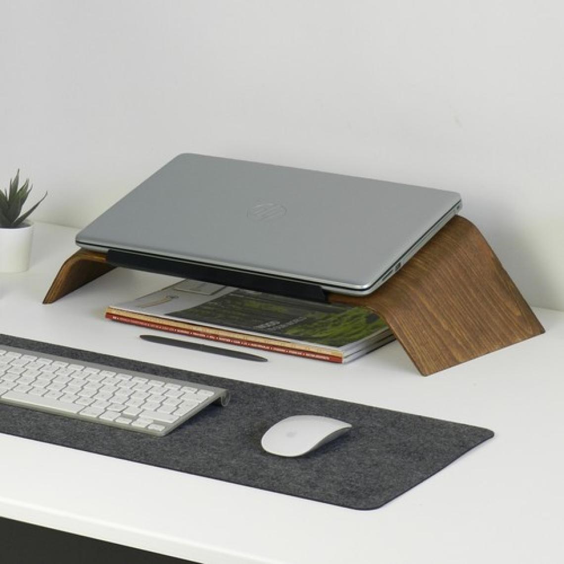 Fagus Wood Doğal Ağaç Laptop Masa Standı ve Yükseltici Notebook Tutucu