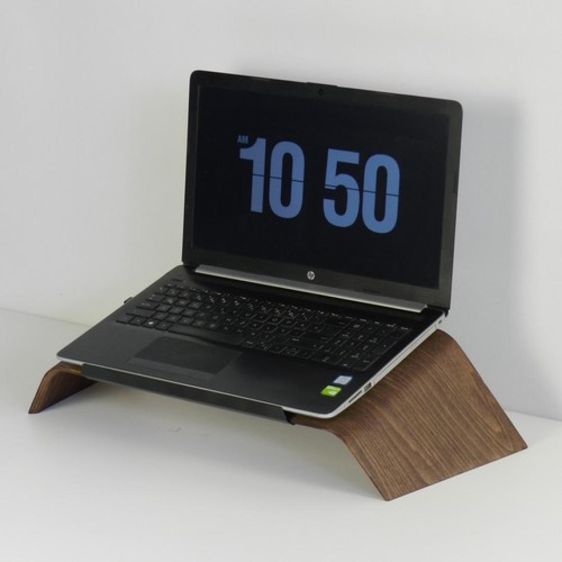 Fagus Wood Doğal Ağaç Laptop Masa Standı ve Yükseltici Notebook Tutucu