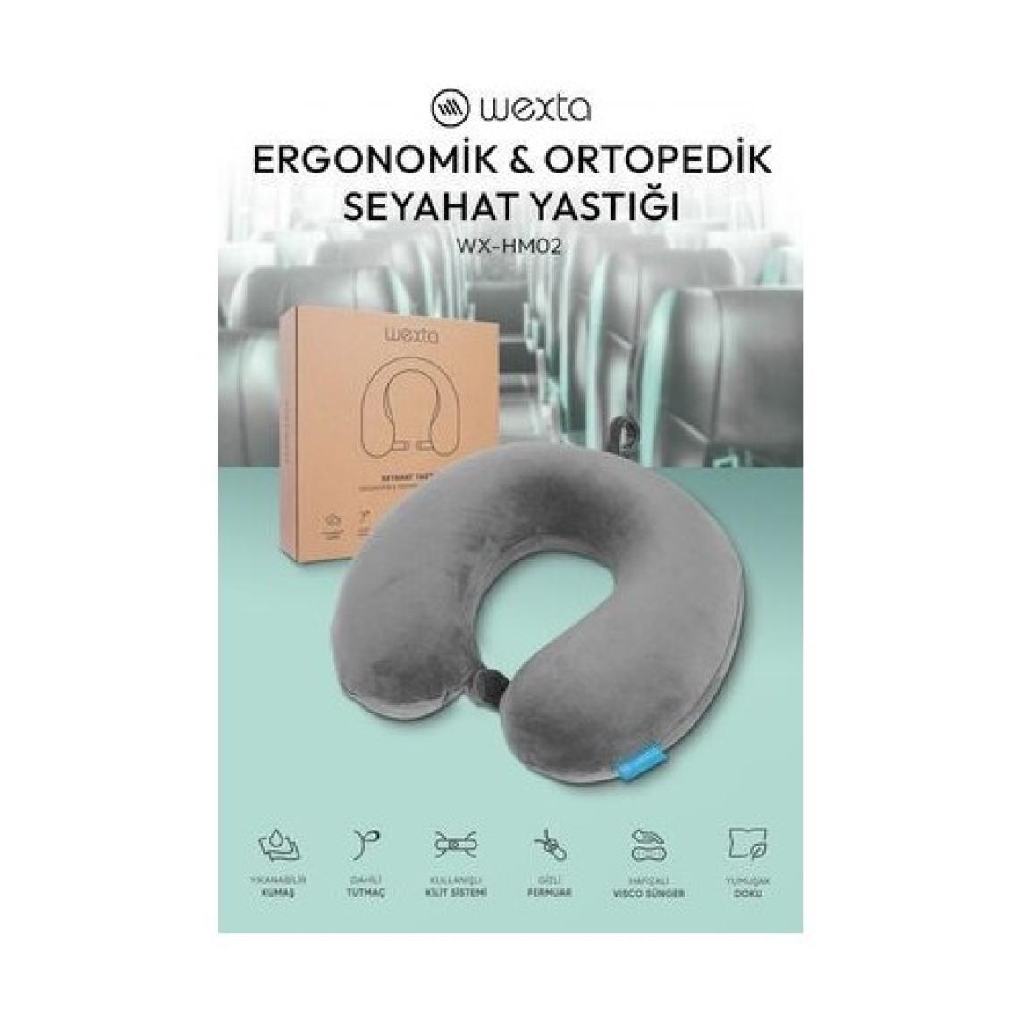 Ergopixel Wexta WX-HM02 Antrasit Seyahat Boyun Yastığı